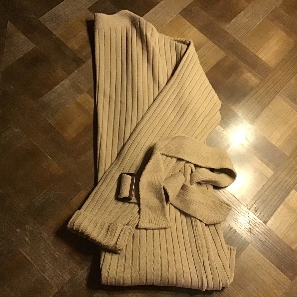 Camel cardigan with belt